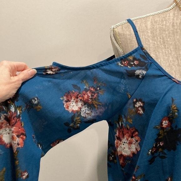 Rewind Embroidered Cold Shoulder Top - Picture 6 of 13